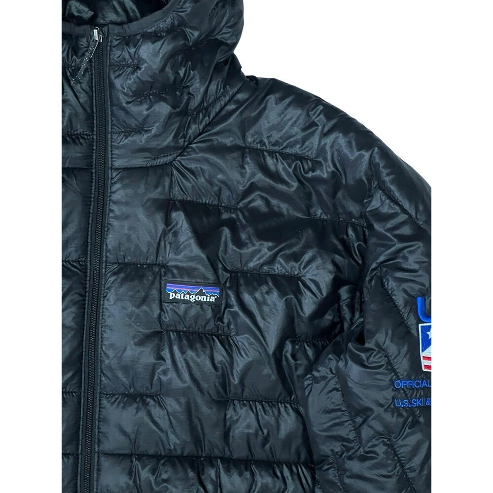 Patagonia Micro Puff Hoody Jacket Black US Ski Team Men’s Large Lightweight - Picture 8 of 11